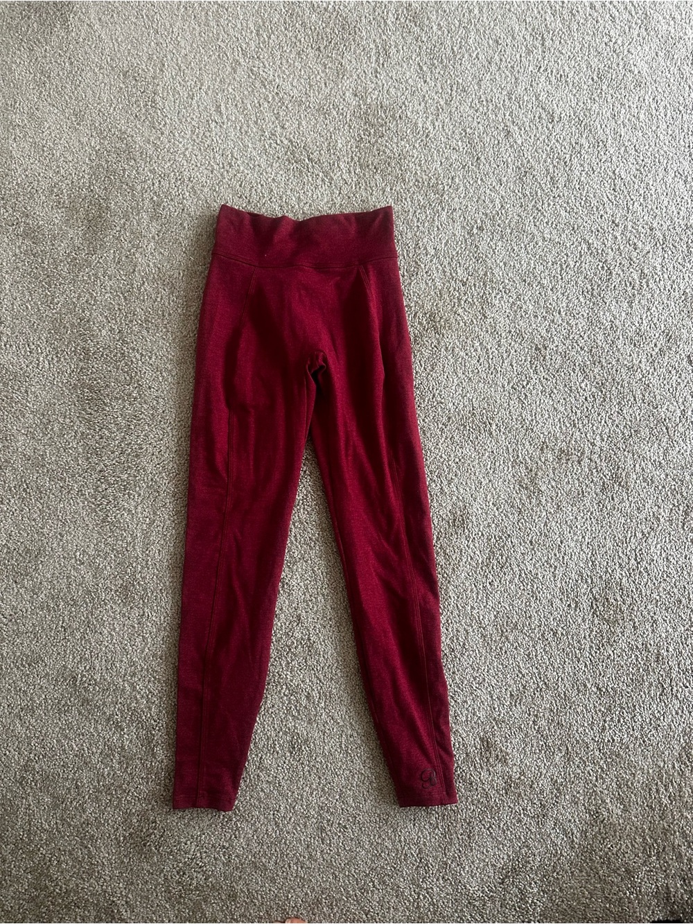 Bombshell Sportswear Burgundy High-Waist V-Back Leggings